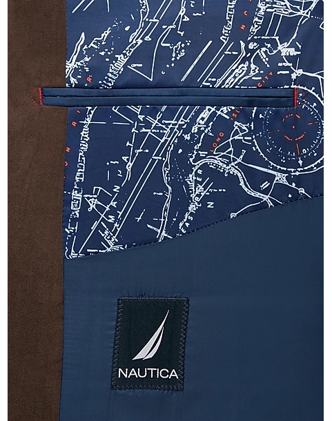 Nautica Brandford Microsuede Modern Fit Sport Coat, Brown - Image 3