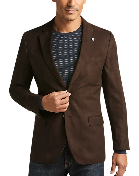 Nautica Brandford Microsuede Modern Fit Sport Coat, Brown