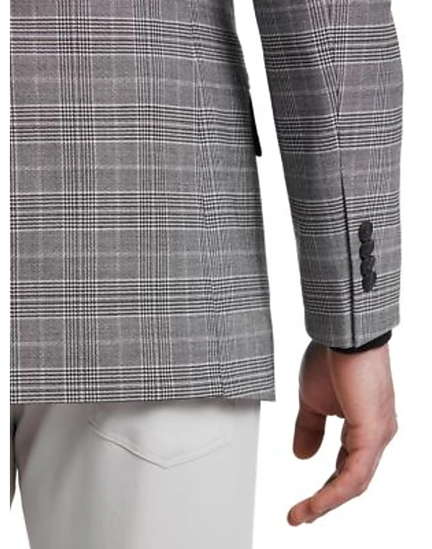 Awearness Kenneth Cole Gray Plaid Slim Fit Sport Coat - Image 2