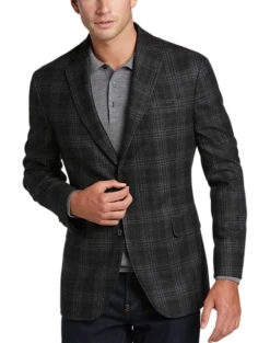 Joseph Abboud Modern Fit Sport Coat, Charcoal Plaid