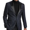 Egara Slim Fit Peak Lapel Dinner Jacket, Charcoal Paisley