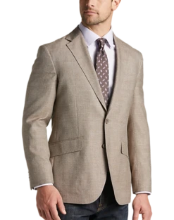 Joseph Abboud Modern Fit Notch Lapel Sport Coat, Tan Tic
