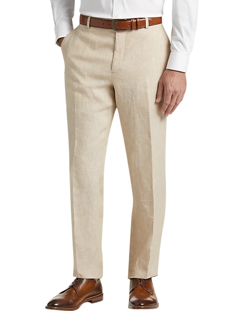 JOE Joseph Abboud Linen Slim Fit Suit Separates Pants, Tan