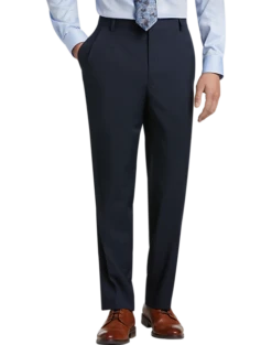 Pronto Uomo Platinum Modern Fit Suit Separates Slacks, Navy Sharkskin