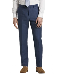 JOE Joseph Abboud Linen Slim Fit Suit Separates Dress Pant, Navy Blue