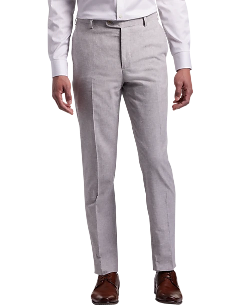 JOE Joseph Abboud Slim Fit Linen Blend Suit Separates Pants, Light Gray