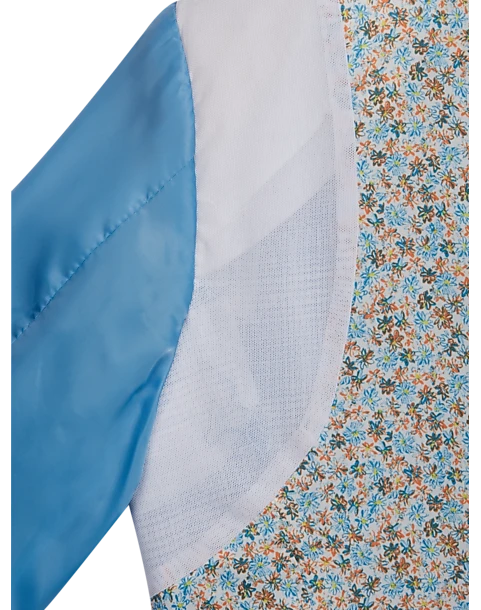 Egara Skinny Fit Suit Separates Coat, Light Blue Plaid - Image 4