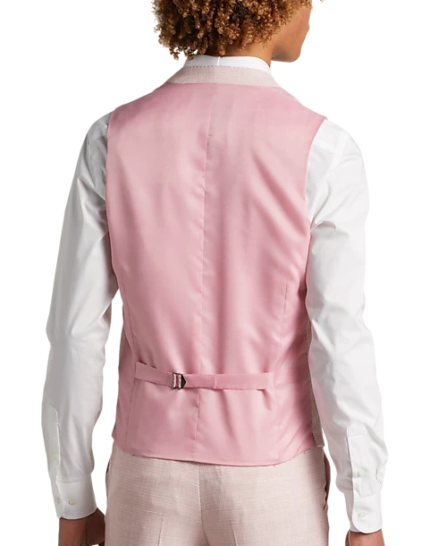 Egara Skinny Fit Suit Separates Vest, Rose Tic - Image 2