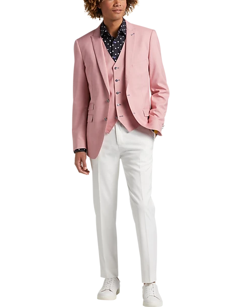 Paisley & Gray Slim Fit Suit Separates, Pink Carnation - Image 6