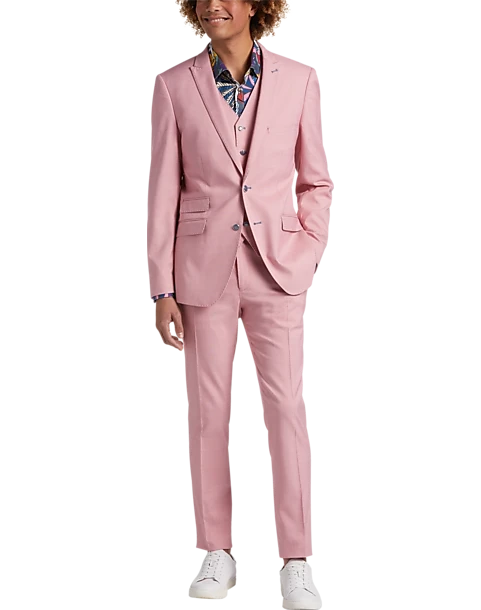 Paisley & Gray Slim Fit Suit Separates, Pink Carnation - Image 7