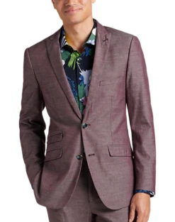 Paisley & Gray Slim Fit Suit Separates Coat, Mulberry