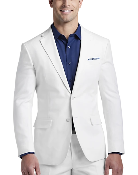 JOE Joseph Abboud Slim Fit Linen Blend Suit Separates Coat, White