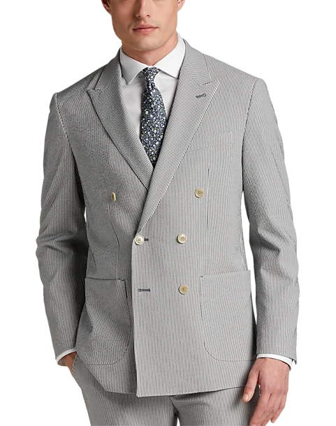 JOE Joseph Abboud Slim Fit Suit Separates Coat, Navy Seersucker