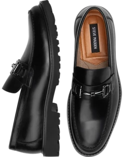 Steve Madden Kamran Horsebit Lug Loafers, Black