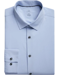 Michael Strahan Modern Fit Spread Collar Dress Shirt, Light Blue
