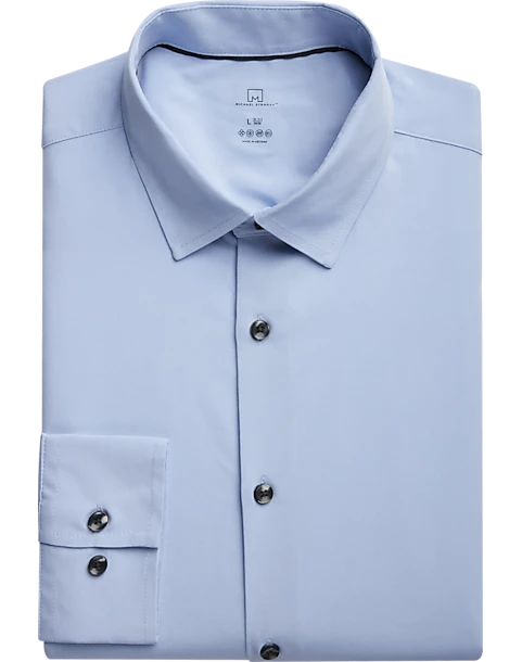 Michael Strahan Modern Fit Spread Collar Dress Shirt, Light Blue