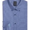 Michael Strahan Four-Way Stretch Modern Fit Dress Shirt, Blue Gingham