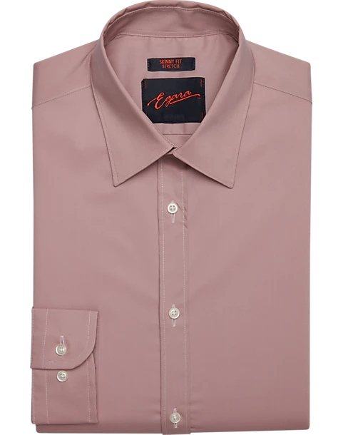 Egara Skinny Fit Point Collar Dress Shirt, Mauve