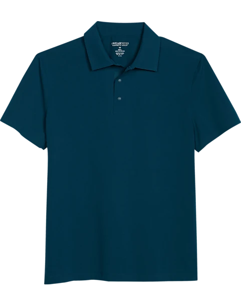 Awearness Kenneth Cole Modern Fit Welded Polo, Teal