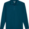 Awearness Kenneth Cole Modern Fit Long Sleeve Polo, Teal