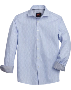 Egara Slim Fit Spread Collar Sport Shirt, Blue