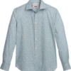 Joseph Abboud Modern Fit Sport Shirt, Teal Fossil Leaf