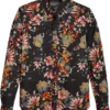 Paisley & Gray Slim Fit Spread Collar Sport Shirt, Black Paint Splatter Floral