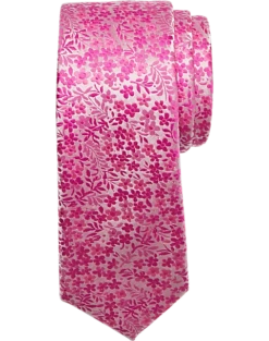Egara Skinny Tie, Pink Floral