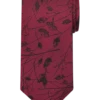 Pronto Uomo Narrow Tie, Burgundy Marsh Twigs
